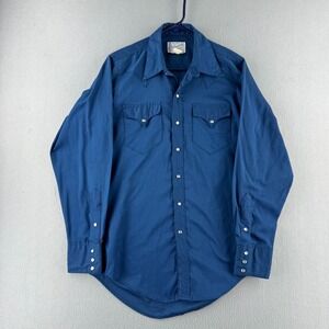 intage Rockmount Ranch Wear Western Mens Medium Fits 20x32 70s Pearl Snap